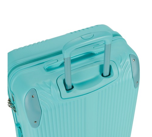 Чемодан TORBER В Отпуск, бирюзовый, ABS-пластик, 48 х 29,5 х 72 см, 80 л, 3,4 кг