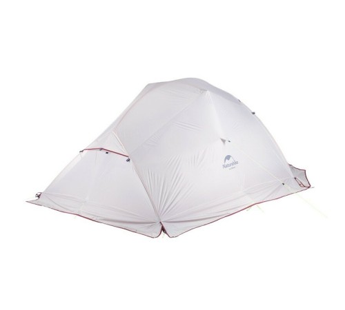 Палатка Naturehike Сloud up 2 20D NH17T001-T двухместная с ковриком, серо-красная, 6927595730560