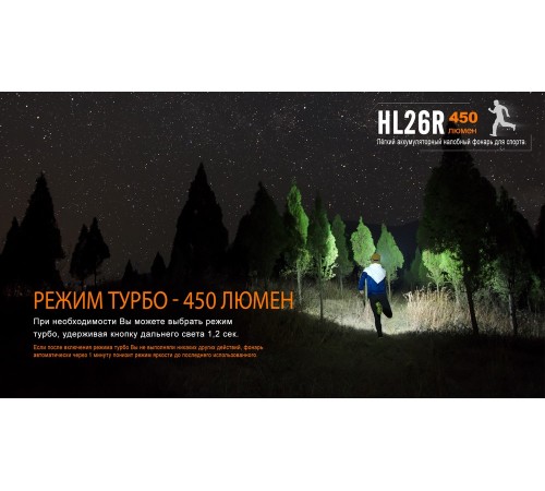 Налобный фонарь Fenix HL26R голубой, HL26Rbl