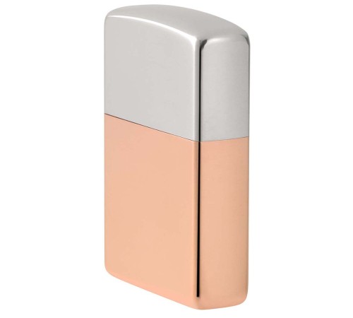 Зажигалка ZIPPO Bimetal с двойным металлическим покрытием, медь/латунь/сталь, медная, 38x13x57 мм