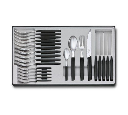 Набор из 24 столовых принадлежностей VICTORINOX Swiss Modern: 6 столовых ножей, 6 вилок,12 ложек