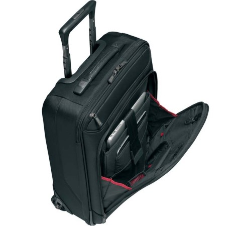 Чемодан VICTORINOX VX One VX 21, чёрный, нейлон 1000D/кожа, 40x20x55 см, 44 л