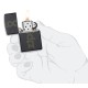 Зажигалка ZIPPO Zippo Design с покрытием Black Matte, латунь/сталь, чёрная, матовая, 38x13x57 мм