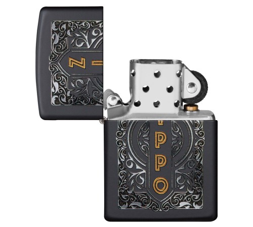Зажигалка ZIPPO Classic с покрытием Black Matte, латунь/сталь, черная, 38x13x57 мм