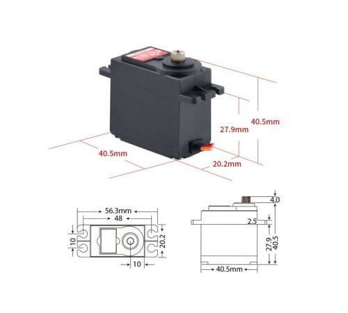 Сервомашинка цифровая JX Servo PDI-5521MG-360 (55.6г/20.32/0.16/6V) стандартная