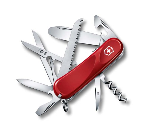 Нож перочинный VICTORINOX Junior 03, 85 мм, 15 функций, с фиксатором лезвия, красный