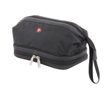 Несессер SWISSGEAR, чёрный, полиэстер, ПВХ, 1680D, 31х17х16 см