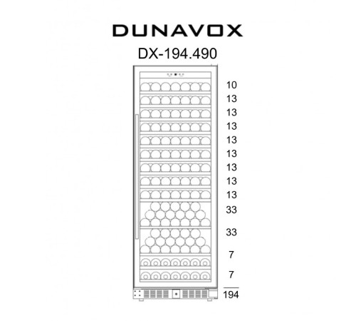 Винный шкаф Dunavox DX-194.490BK