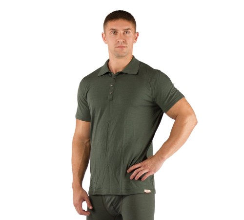 Футболка  мужская DINGO/ кор. рукав/ шерсть 160/ зеленый / L, DINGO6262L