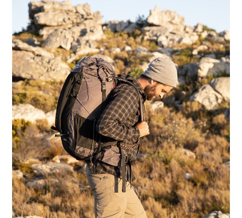 Рюкзак Naturehike Rock Series NH19BP095 60L+5L с рамой, dyneema,  черный, 6927595761649