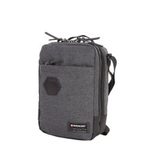 Сумка наплечная вертикальная WENGER, cерая, ткань Grey Heather/ полиэстер 600D PU , 19х11х28 см, 6 л