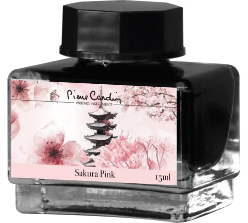 Флакон чернил Pierre Cardin 15мл, серия CITY FANTASY цвет Sakura Pink (Розовая Сакура)