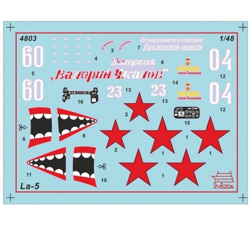 Сборная модель ZVEZDA Советский истребитель Ла-5, 1/48