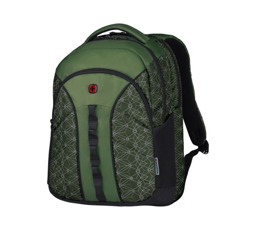 Рюкзак WENGER Sun 16'', зеленый со светоотражающим принтом, полиэстер, 35x27x47 см, 27 л