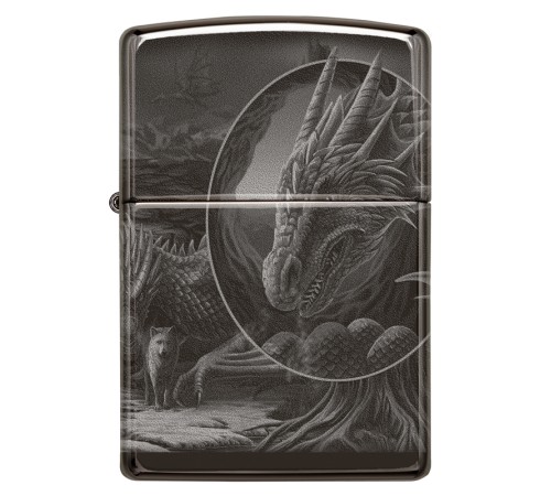 Зажигалка ZIPPO Lisa Parker с покрытием High Polish Black, латунь/сталь, чёрная, 38x13x57 мм