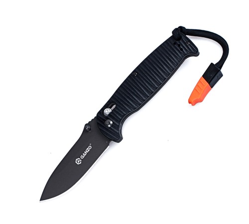 Нож Ganzo G7413P-WS черный, G7413P-BK-WS