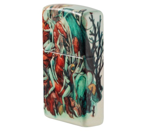 Зажигалка Zippo Classic с покрытием White Matte, латунь/сталь, разноцветная, матовая, 38x13x57 мм