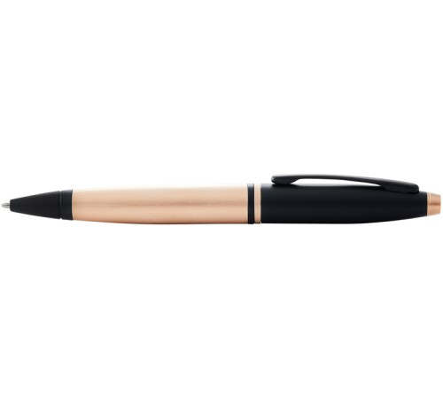 Шариковая ручка Cross Calais Brushed Rose Gold Plate and Black Lacquer