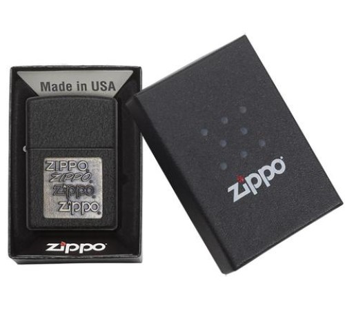 Зажигалка ZIPPO Classic с покрытием Black Crackle™, латунь/сталь, чёрная, матовая, 38x13x57 мм
