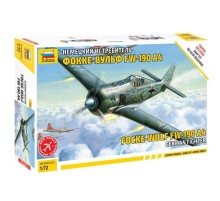 Сборная модель ZVEZDA Немецкий истребитель Фокке-Вульф FW-190A4 (сборка без клея), 1/72