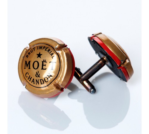 Запонки из настоящих плакеток шампанского Innosphere Moet Chandon