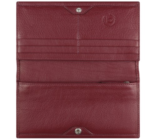 Кошелёк женский BUGATTI Lady Top, красный, натуральная воловья кожа, 19,5х2х10 см