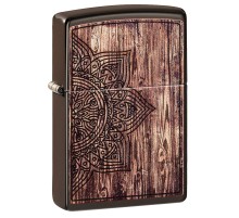 Зажигалка ZIPPO Classic с покрытием Brown Matte, латунь/сталь, коричневая, матовая, 38x13x57 мм