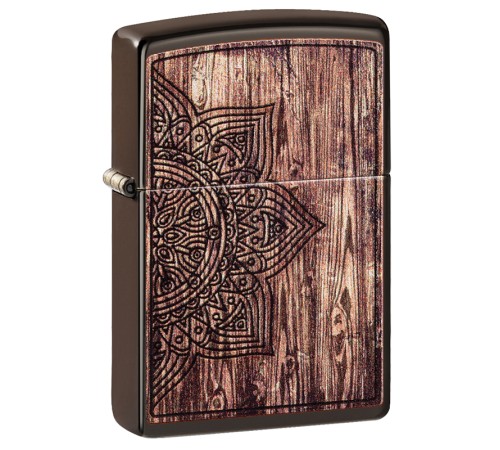 Зажигалка ZIPPO Classic с покрытием Brown Matte, латунь/сталь, коричневая, матовая, 38x13x57 мм