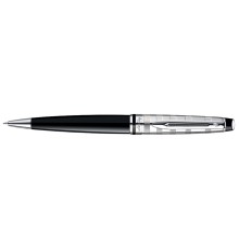 Шариковая ручка Waterman Expert Deluxe Black CT. Корпус - лак, детали дизайна - палладиевое покрытие