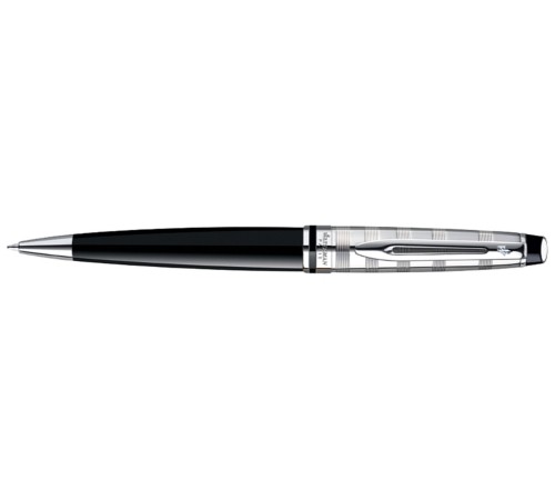 Шариковая ручка Waterman Expert Deluxe Black CT. Корпус - лак, детали дизайна - палладиевое покрытие
