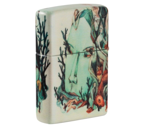 Зажигалка Zippo Classic с покрытием White Matte, латунь/сталь, разноцветная, матовая, 38x13x57 мм