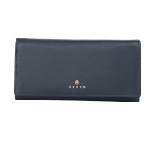 Кошелёк Cross Monaco Navy, кожа наппа, гладкая, цвет тёмно-синий, 20 x 11 x 2,5 см