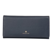 Кошелёк Cross Monaco Navy, кожа наппа, гладкая, цвет тёмно-синий, 20 x 11 x 2,5 см