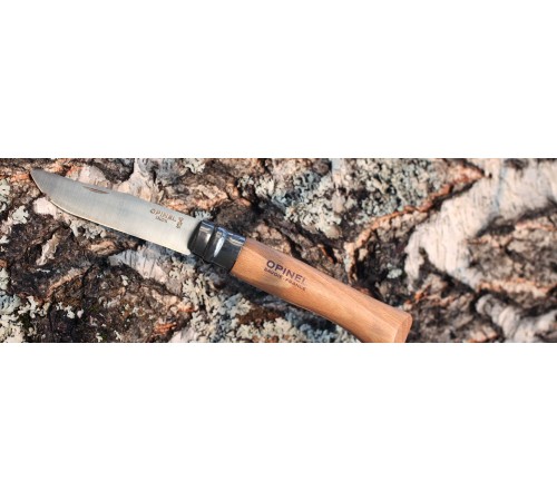 Нож Opinel №10, нержавеющая сталь, рукоять из бука, 123100