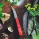 Нож столовый Opinel №114, деревянная рукоять, блистер, нержавеющая сталь, красный 003127