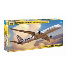 Сборная модель ZVEZDA Пассажирский авиалайнер Аэробус А-350-1000, 1/144