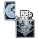 Зажигалка ZIPPO Howling Wolf с покрытием Street Chrome, латунь/сталь, серебристая, 38x13x57 мм
