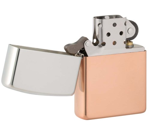 Зажигалка ZIPPO Bimetal с двойным металлическим покрытием, медь/латунь/сталь, медная, 38x13x57 мм