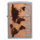 Зажигалка ZIPPO WOODCHUCK с покрытием Street Chrome™, латунь/сталь/дерево, серебристая, 38x13x57 мм