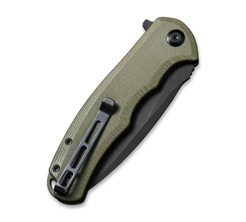 Складной нож CIVIVI Praxis 9Cr18MoV Steel Black Stonewashed Handle G10 OD Green