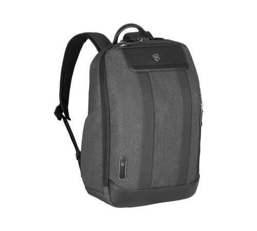Рюкзак VICTORINOX Architecture Urban2 City Backpack 14'', серый, полиэстер / кожа, 30x19x42 см, 17 л