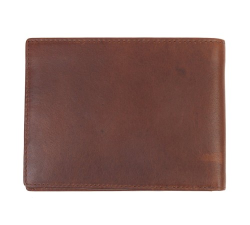 Бумажник KLONDIKE Dawson, натуральная кожа в коричневом цвете, 13 х 1,5 х 9,5 см