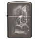 Зажигалка ZIPPO Skull Design с покрытием Black Ice®, латунь/сталь, черная, 38x13x57 мм