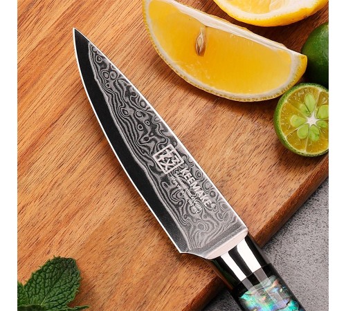 Нож из дамасской стали для овощей Keemake 3,5 Inch Paring Knife, разноцветный