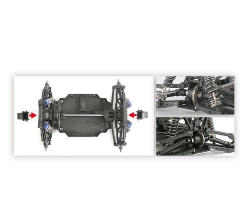Радиоуправляемый монстр Remo Hobby MMAX PRO (красный) Li-Po 4WD 2.4G 1/10 RTR