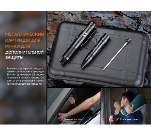 Тактическая ручка Fenix T6 черная, T6-Black
