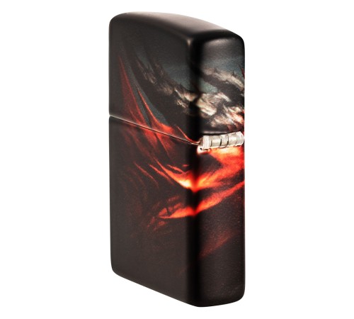 Зажигалка ZIPPO Dragon Design с покрытием 540 Matte, латунь/сталь, черная, 38x13x57 мм