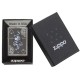 Зажигалка ZIPPO Armor® с покрытием Black Ice®, латунь/сталь, чёрная, глянцевая, 37х13x58 мм