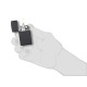 Зажигалка ZIPPO Slim® с покрытием Black Matte, латунь/сталь, чёрная, матовая, 29x10x60 мм