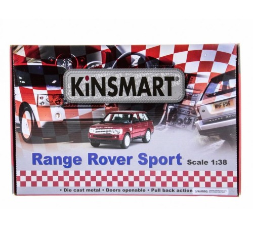 Машина Kinsmart 1:38 Range Rover Sport инерция (1/12шт.) б/к
